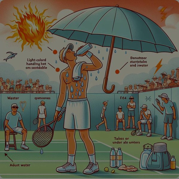 Quelles sont les meilleures tactiques pour gérer la chaleur pendant une compétition de tennis en extérieur?